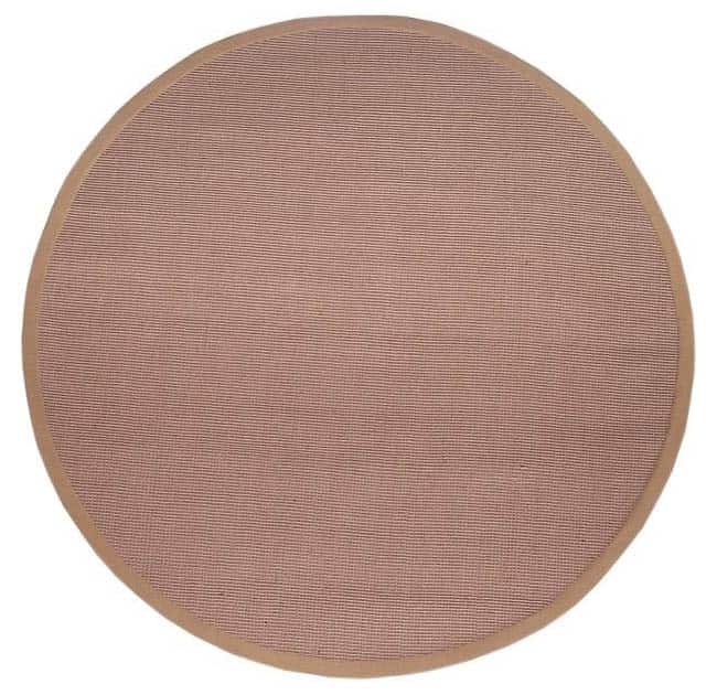 Hand-woven Khaki Sisal Wool Rug - 6'