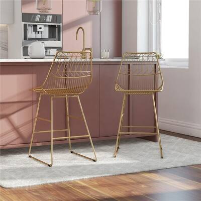 CosmoLiving by Cosmopolitan Astrid Wire Metal Counter Stool