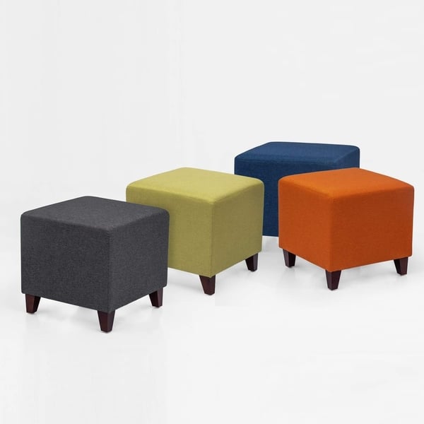 Adeco Simple British Style Cube Ottoman Footstool 16x16x16 Heather Gray Overstock 29302210