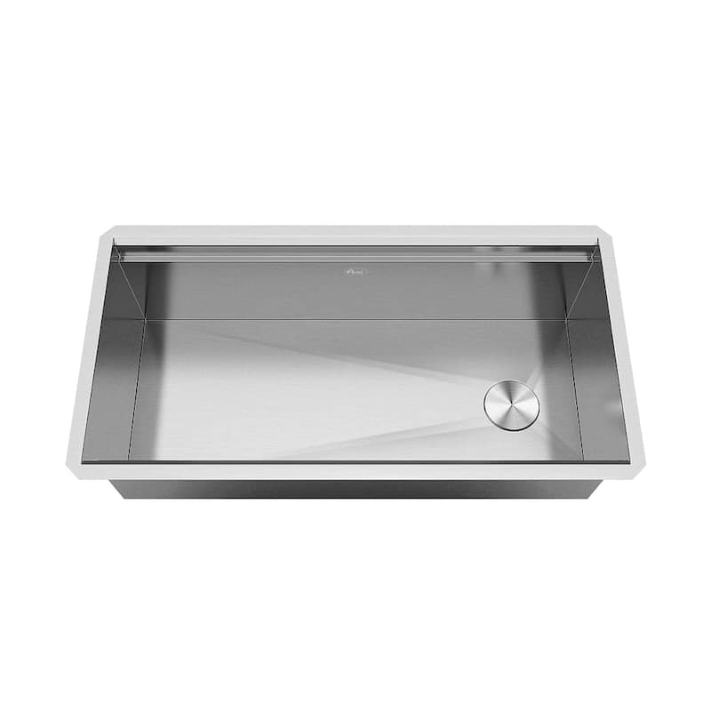 Stainless Steel ALL-IN-ONE Workstation 36 in. 16-Gauge Undermount Single Bowl Kitchen Sink w/ Build-in Ledge and Accessories