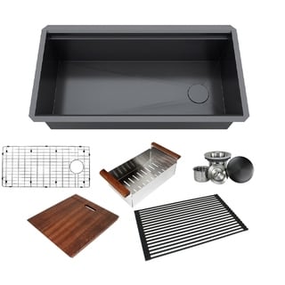 Stainless Steel Workstation 16-gauge Undermount Single Kitchen Sink