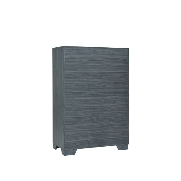 Shop Trina Dark Grey Oak 5 Drawer Chest Free Shipping Today