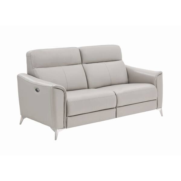 Shop Landon Light Grey Flared Arms Power Sofa Free Shipping