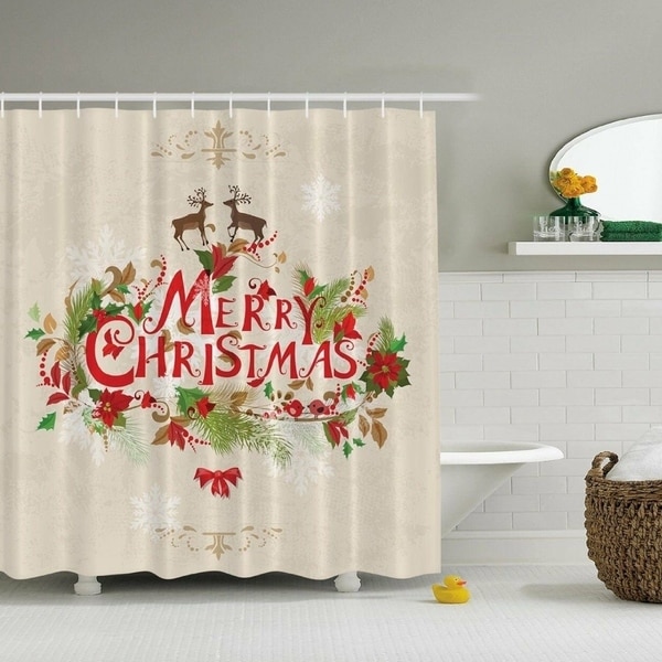 Shop Polyester Shower Curtain Merry Christmas 72