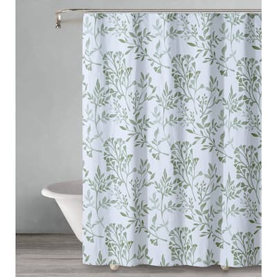 Porch & Den Meadowridge Leaf and Branch Shower Curtain