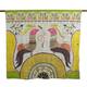 Handmade Amorous Chickens Batik Cotton Wall Hanging (Thailand) - N/A