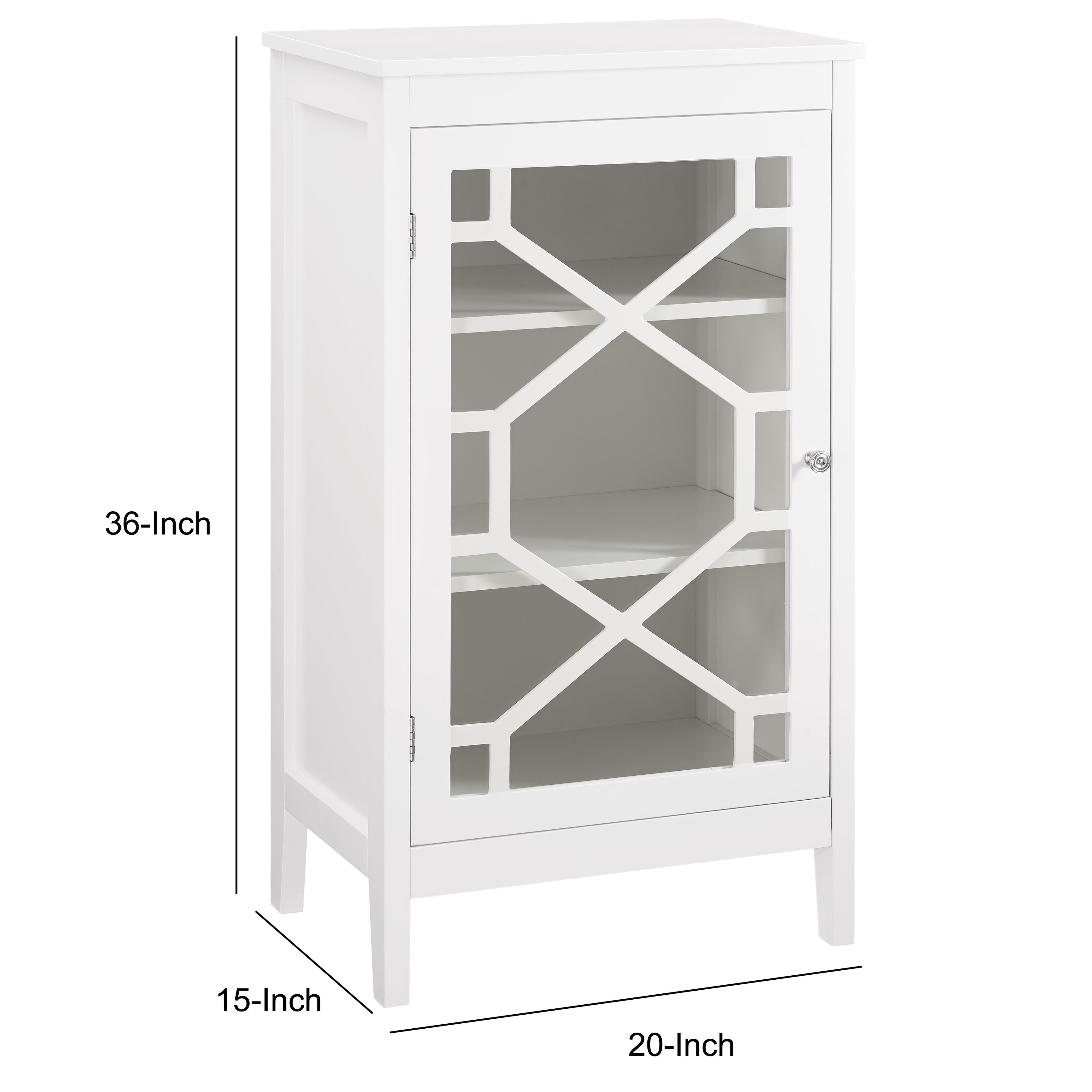 Shop Single Door Wooden Cabinet With 3 Storage Compartments Small White Overstock 29308655