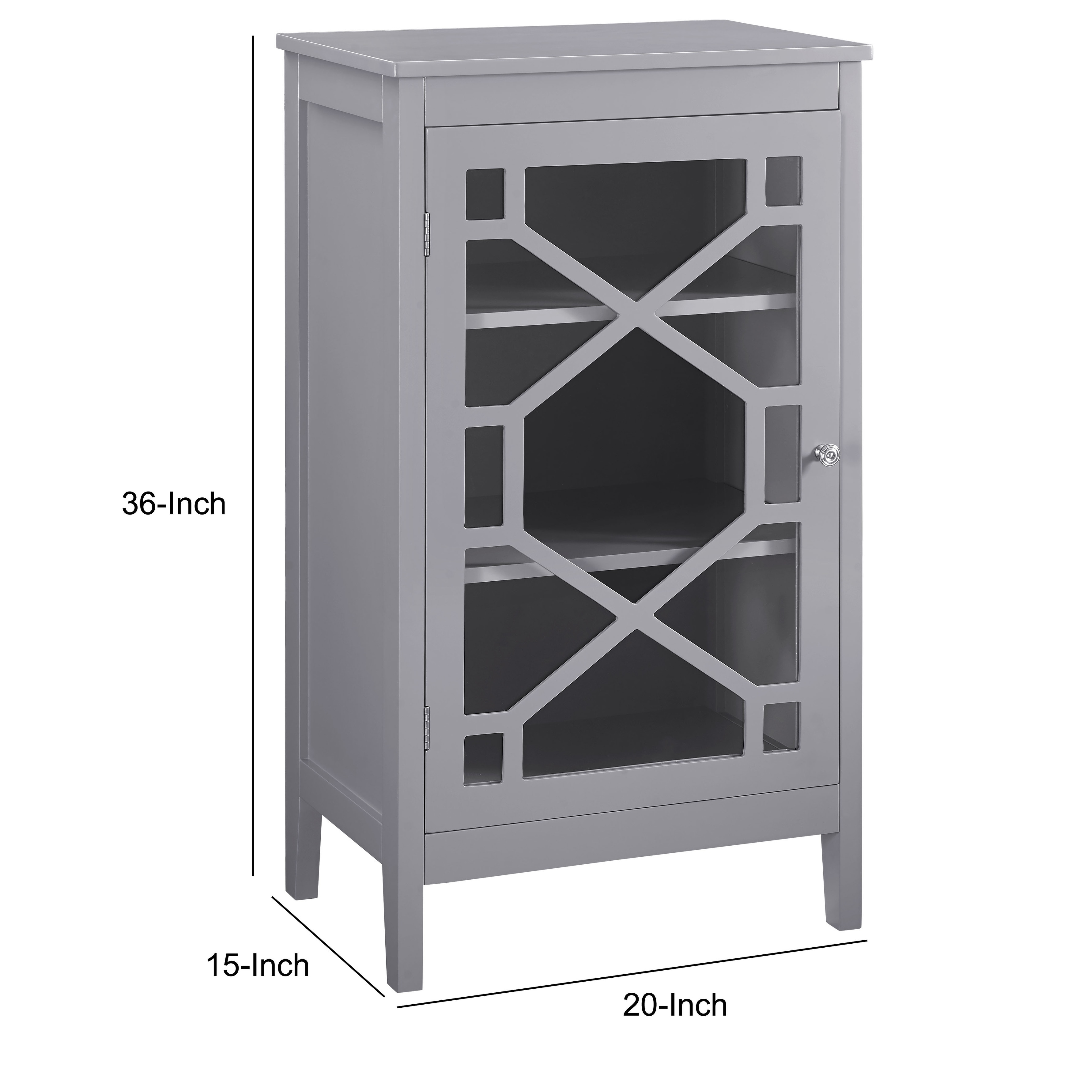 Shop Single Door Wooden Cabinet With 3 Storage Compartments Small Gray On Sale Overstock 29308657