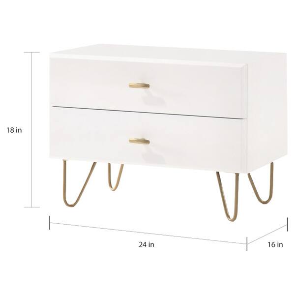 Carson Carrington Talsebo Modern White Nightstand Overstock 29308693