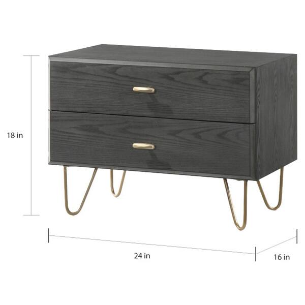 Shop Carson Carrington Talsebo Modern Grey Nightstand Overstock 29308694