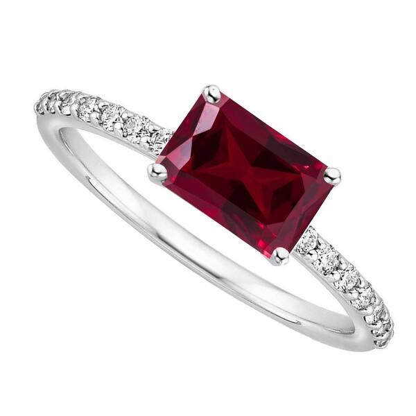 White Topaz Natural Gemstone 925 Sterling Silver Ring Size 8 MSR-3 Ruby