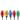 Set of 5 Lighted LED Jumbo C9 Bulb Christmas Pathway Marker Lawn Stakes - Multi-Color