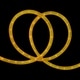 preview thumbnail 3 of 1, 18' Gold Indoor/Outdoor Christmas Rope Lights - 1" Bulb Spacing