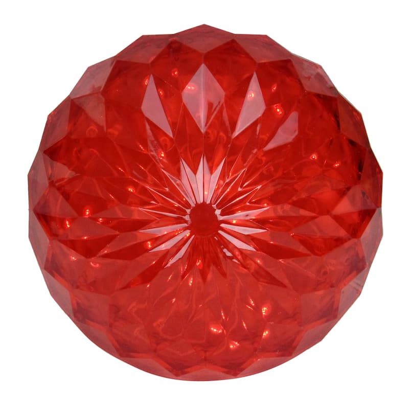 6" LED Lighted Crystal Sphere Outdoor Christmas Decoration