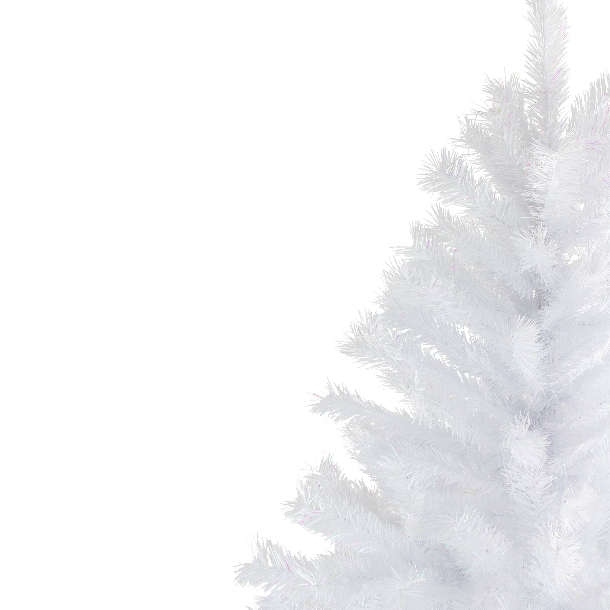 6' Icy White Iridescent Spruce Artificial Christmas Tree - Unlit - Bed 