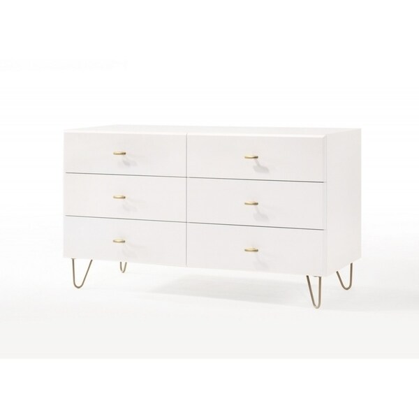 Shop Carson Carrington Bandene Modern White Dresser Free Shipping