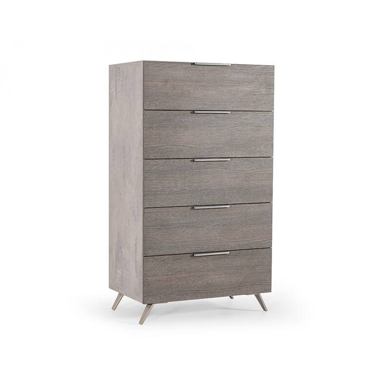 Nova Domus Bronx Italian Modern Faux Concrete & Grey Chest