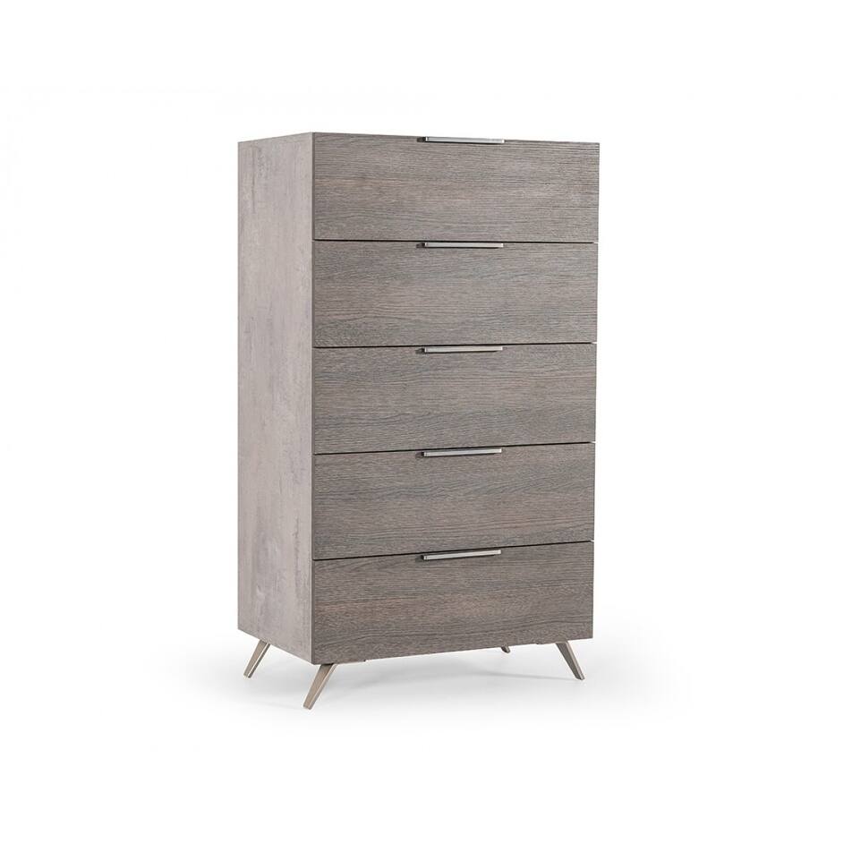 Nova Domus Bronx Italian Modern Faux Concrete & Grey Chest