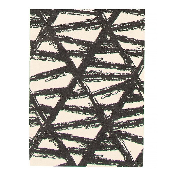 eCarpetGallery Machine Woven Bellisima Black, Ivory Polyester Rug - 2'2 x 3'0