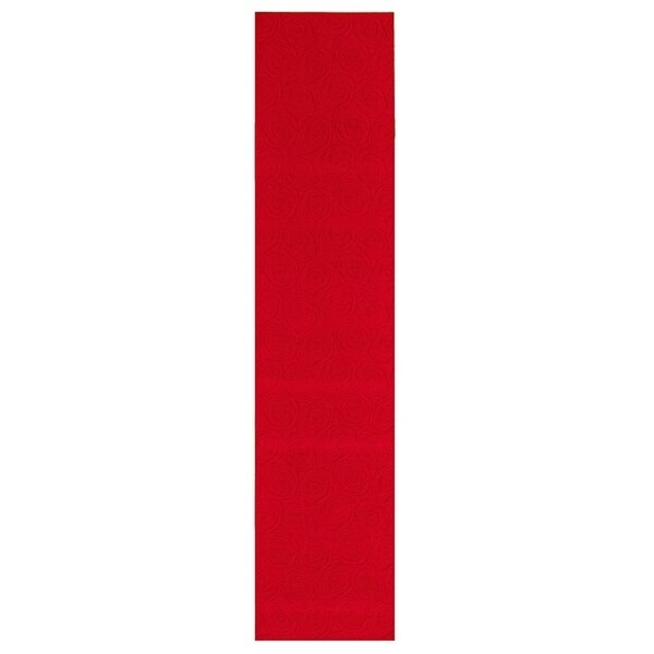 eCarpetGallery Machine Woven Bellisima Red Polyester Rug - 2'2 x 12'0