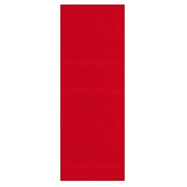 eCarpetGallery Machine Woven Bellisima Red Polyester Rug - 2'2 x 8'0
