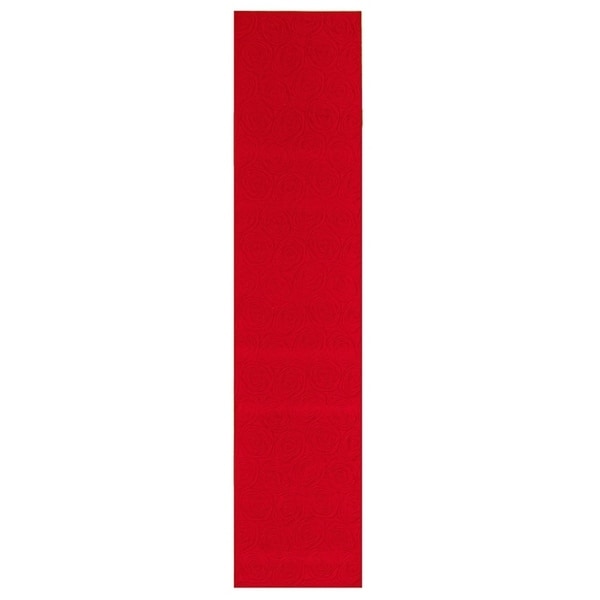 eCarpetGallery Machine Woven Bellisima Red Polyester Rug - 2'2 x 16'0