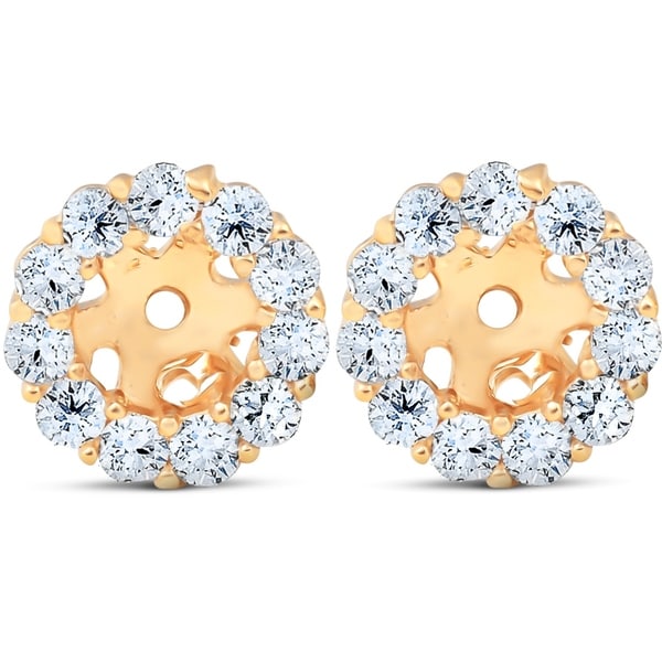 14k yellow gold earring jackets