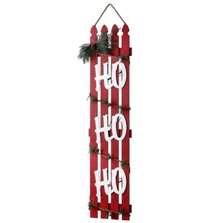 National Tree Company 47 in. "Ho Ho Ho" Wall Art - Red - 47 in