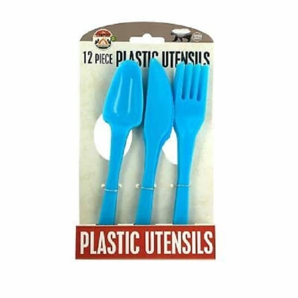 12 Pieces Reusable Plastic Utensils Set For Dinner Forks Knives Spoons Overstock 29330441