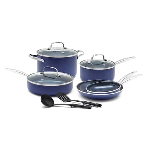 Blue Diamond Toxin-Free 10 Piece Ceramic Non Stick Cookware Set