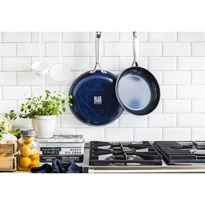 Blue Diamond Toxin-Free 2 Piece Ceramic Non-Stick Frying Pan Set