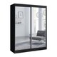 Aria 2 Door 47"/59" Wide Modern High Gloss Wardrobe Armoire with All Mirror Fronts - Thumbnail 0