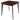 Copper Grove Sayyan Walnut Brown Table - N/A