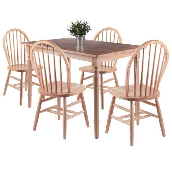Copper Grove Xalqobod 5 Piece Dining Table With Windsor Chairs Overstock 29338139