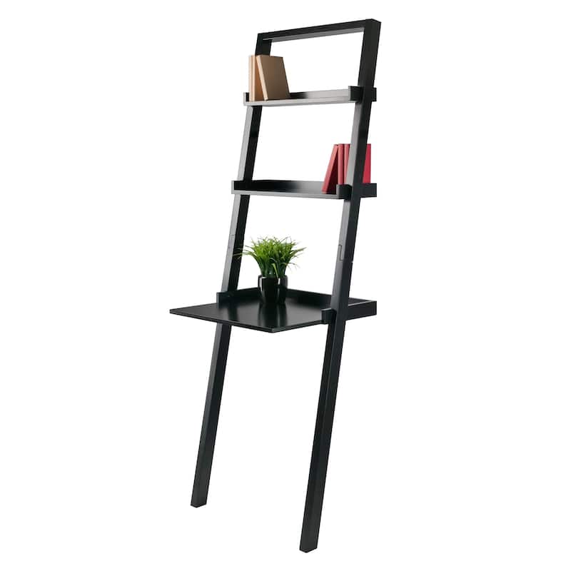 Copper Grove Mukalla Black Leaning 2-shelf Desk