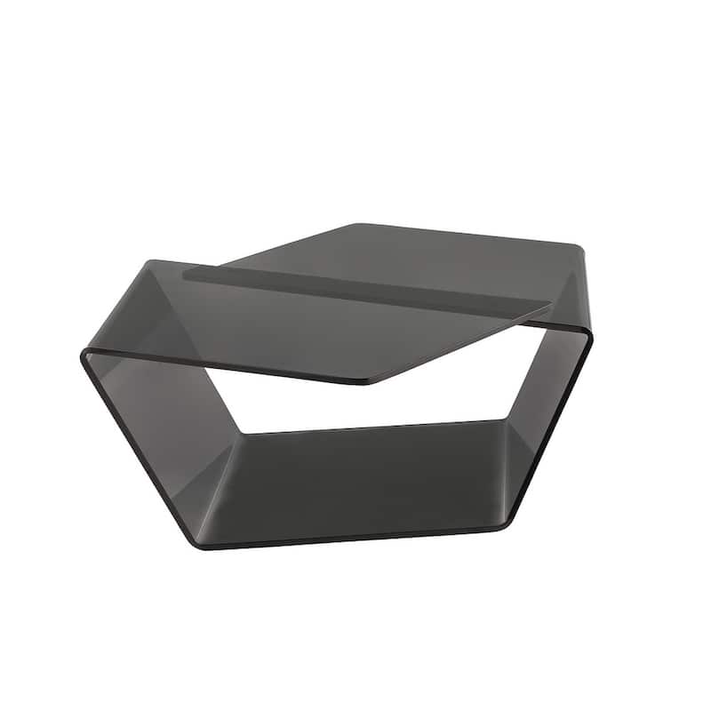Somette All Glass Cocktail Table