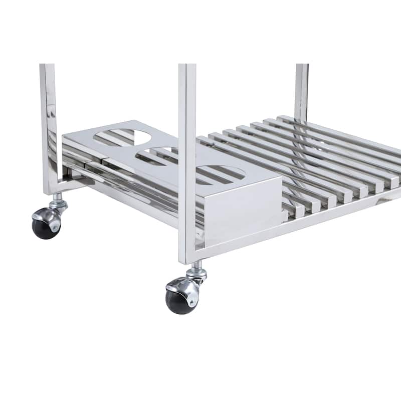 Somette Contemporary All Metal Tea Cart - N/A