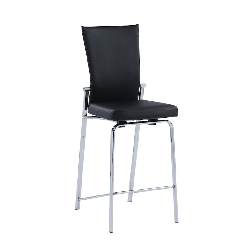 Somette Motion Back Counter Stool - Black/Chrome