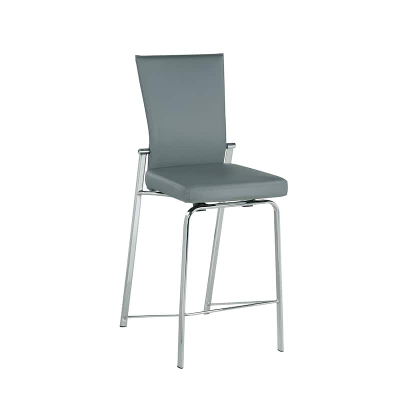 Somette Motion Back Counter Stool - Grey/Chrome