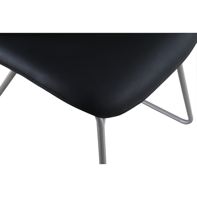 Somette Amy Curved Back Side Chair in Black, Set of 2 - N/A