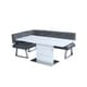 preview thumbnail 1 of 6, Somette Richard White and Stainless Steel 2-Piece Dining Set