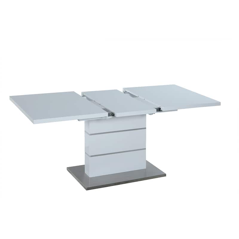 Somette Richard White and Stainless Steel 2-Piece Dining Set