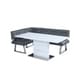 preview thumbnail 2 of 6, Somette Richard White and Stainless Steel 2-Piece Dining Set