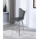 preview thumbnail 6 of 5, Somette Nana Swivel Counter Stool with Design Back Grey