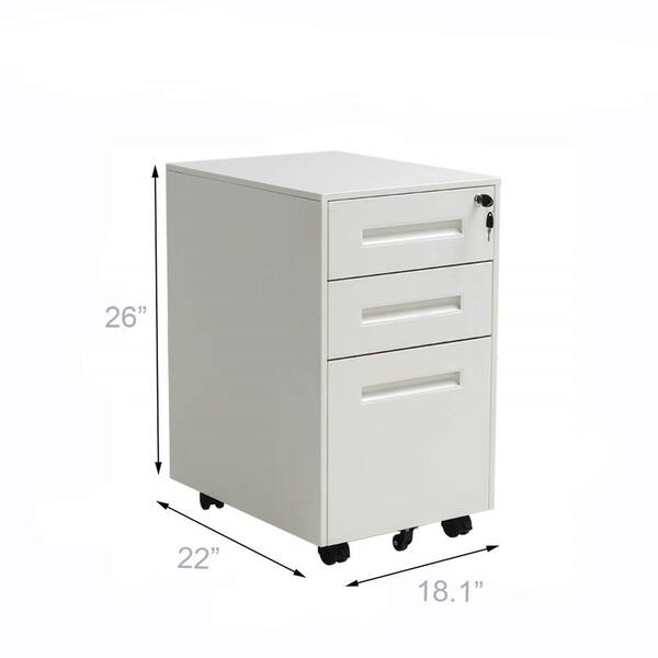 Shop Superday 3 Drawer Rolling Metal Locking File Cabinet B On