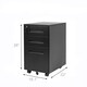 Superday 3- drawer  Rolling Metal Locking File Cabinet(B) - Thumbnail 2