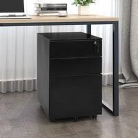 Superday 3- drawer  Rolling Metal Locking File Cabinet(C)