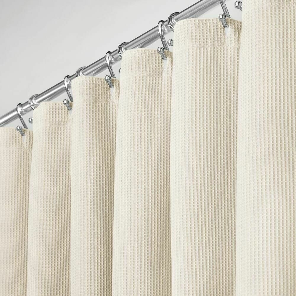Shop Cotton Waffle Weave Extra Long Shower Curtain Cream 72 X 96
