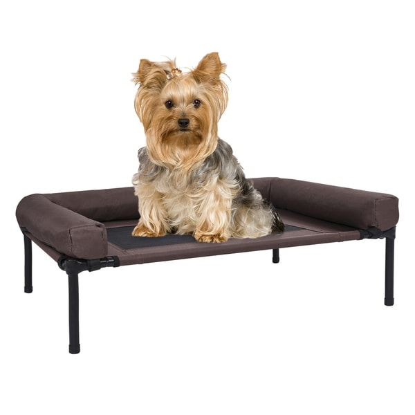 elevated dog bed with bolster