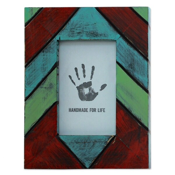 Geometric Delight Wood Photo Frame (4X6)